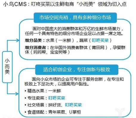 叮咚买菜以生鲜电商“小而美”领域为切入点